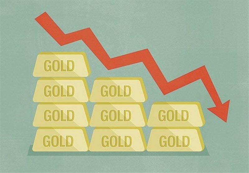 سقوط قیمت طلا از بالاترین سطح یک ماهه