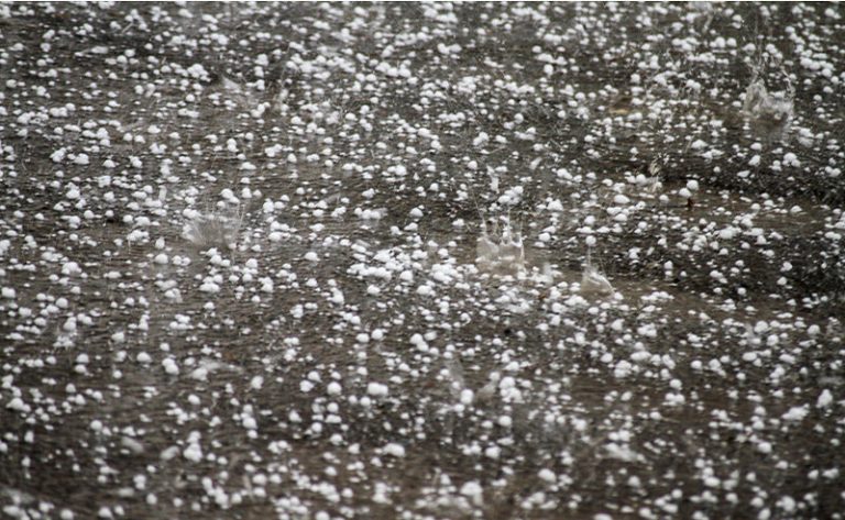 ببینید | تگرگ به اندازه توپ تنیس در چله تابستان