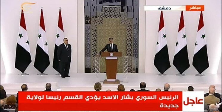 بشار اسد سوگند خورد/عکس