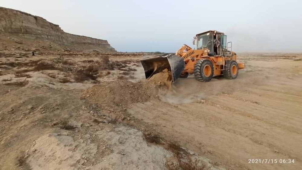 ۱۴هزار مترمربع اراضی خالصه دولتی به ارزش ۱۴میلیارد ریال در روستای ریگو قشم رفع تصرف شد