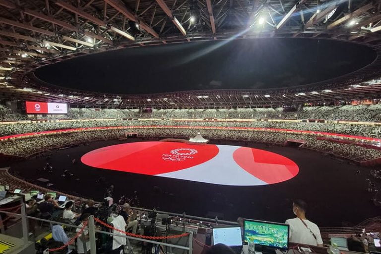 تصاویر | آخرین قاب‌ها از آماده‌سازی مراسم افتتاحیه المپیک 2020 توکیو