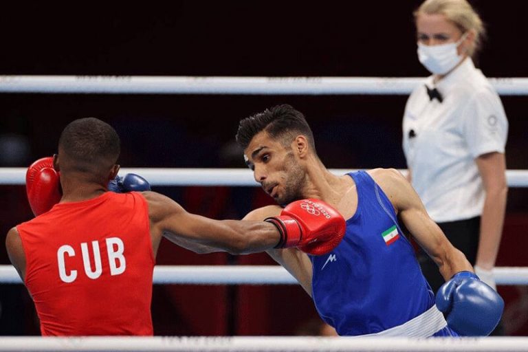 تصاویر | مصدومیت دردسرساز نماینده بوکس ایران در رینگ، واگذاری بازی به حریف