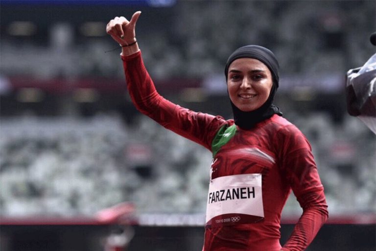 عکس | پرچم ایران روی انگشتان فرزانه فصیحی