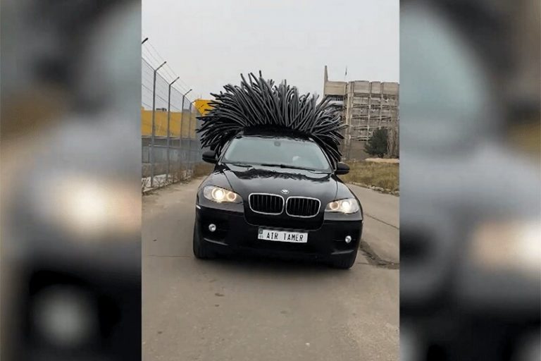 ببینید | رانندهای که برای «BMW» خود موی بادکنکی کاشت!