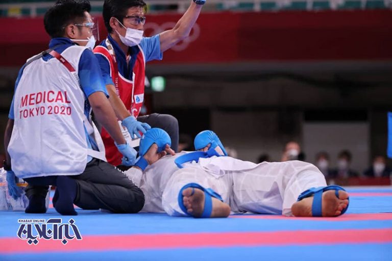 تصاویر | لحظه اصابت ضربه سنگین به گنجزاده و بیهوشی کاراتهکار ایرانی در فینال