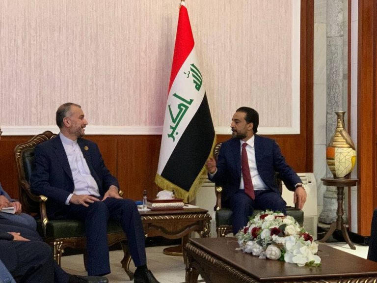 امیرعبداللهیان پیام قالیباف را به رئیس مجلس عراق رساند