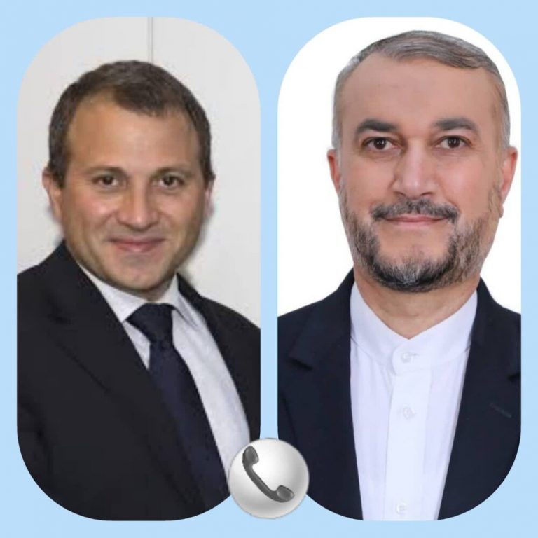 گفتگوی تلفنی باسیل با امیرعبداللهیان