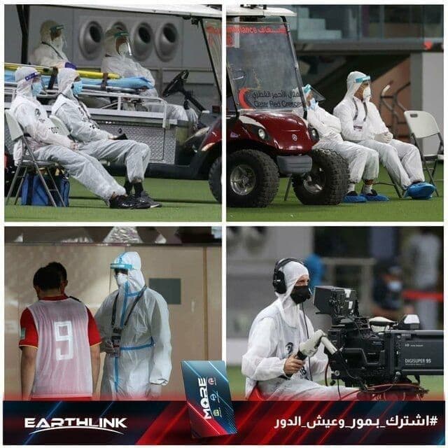 بازی ایران و عراق تحت تدابیر شدید کرونایی/عکس