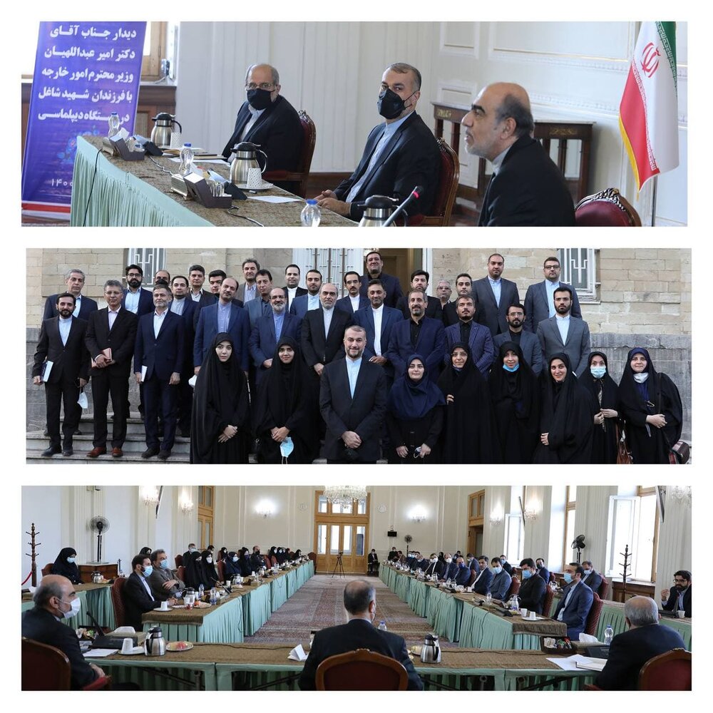 دیدار صمیمانه امیرعبداللهیان با فرزندان شهدای انقلاب و شاغل وزارت خارجه/عکس