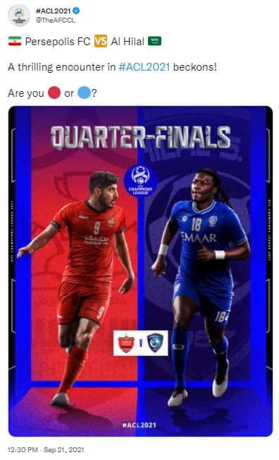 توصیف جالب AFC از تقابل پرسپولیس با الهلال/عکس