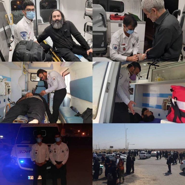 استقرار و آماده باش ۹ دستگاه آمبولانس در مسیر شادگان تا شلمچه برای خدمات رسانی به زائران