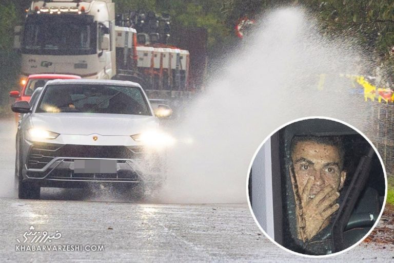 شکار لحظهها از رانندگی رونالدو/ لامبورگینی کریستیانو و روزهای بارانی
