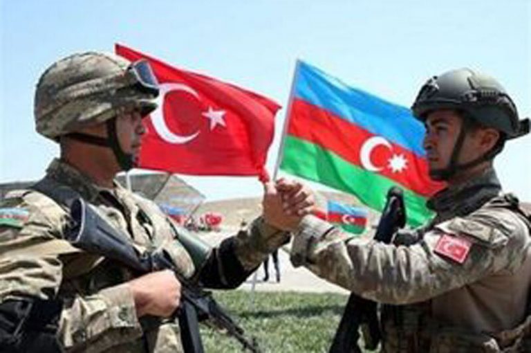 ببینید | رزمایش ترکیه و جمهوری آذربایجان در۱۰ کیلومتری نخجوان
