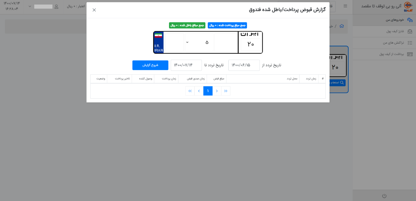 چگونگی استعلام و پرداخت عوارض آزادراهی خودرو در سایت آنیرو