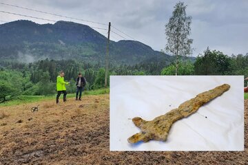 مهمترین شمشیر وایکینگها در زمین یک کشاورز خوششانس پیدا شد!/ عکس