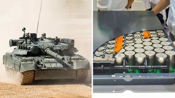 حمله تانک ۳۶ تنی به خودروی برقی / نمایش قدرت زیر فشار سهمگین