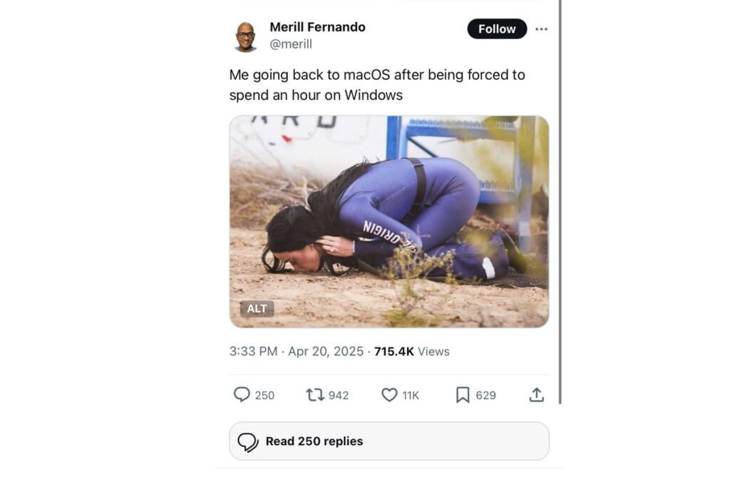 مدیر محصول مایکروسافت از ویندوز استفاده می‌کند یا مک؟