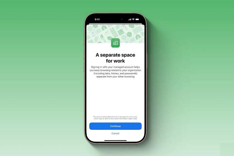 قابلیت جدید کروم برای iOS: تفکیک آسان حساب‌های کاری و شخصی