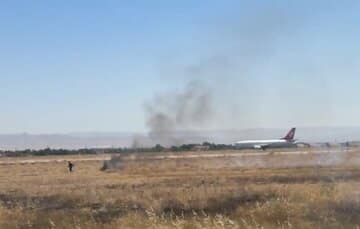 دود و آتش‌در فرودگاه مشهد/ علت چه بود؟