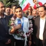استقبال پرشور قائمشهریها از نایبقهرمان کشتی فرنگی جهان