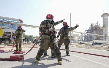 برگزاری مانور مقابله با بحران و آمادگی زلزله در شرکت آب وبرق کیش