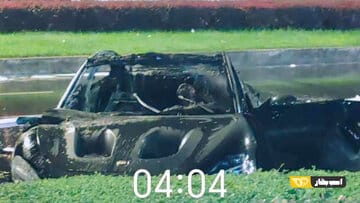 خودروی شیائومی در آتش سوخت /عکس