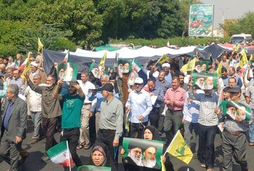 خوزستان غرق در موج «بشارت نصر»؛ مردم در اهواز و شهرهای استان، حمایت قاطع خود از مقاومت را فریاد زدند