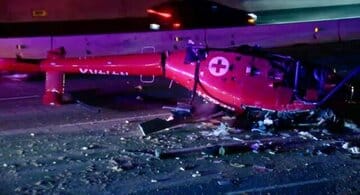 سقوط یک بالگرد اورژانس در کالیفرنیا