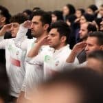 عکس| سلام نظامی ورزشکاران در دیدار با رهبر انقلاب