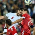 عکس| فوتبال‌دستی بازیکنان ایران و روسیه