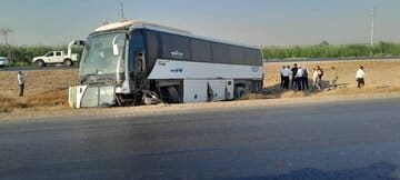 واژگونی اتوبوس در محور شوش – اهواز