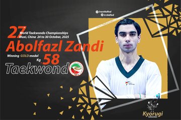 پایان طلسم 10 ساله تکواندوی ایران در دنیا با طلای زندی