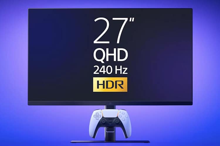 سونی از مانیتور ۲۴۰ هرتزی پلی‌استیشن با قلاب شارژ DualSense رونمایی کرد