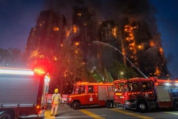 فاجعه در هنگکنگ؛ ۹۴ نفر در آتش سوختند