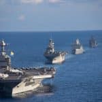 ناو هواپیمابر فورد آمریکا وارد دریای کارائیب شد