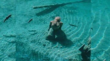 کشف پیکره‌ای که ۳۰۰۰ سال زیر آب سالم مانده بود