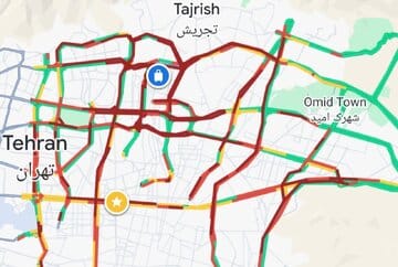 ترافیک تهران تم شب یلدا گرفت/ عکس