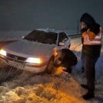 تردد در گردنههای چری و شاه منصوری فقط با زنجیرچرخ امکانپذیر است