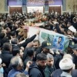 تشییع پیکر ٤ شهید حادثه تروریستی فهرج در بم