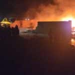 خسارت ده میلیاردی آتش‌سوزی در بندر گروک شهرستان سیریک