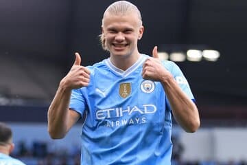 عکس | شوخی هالند با سختگیری گواردیولا؛ خیالت از من راحت باشد!