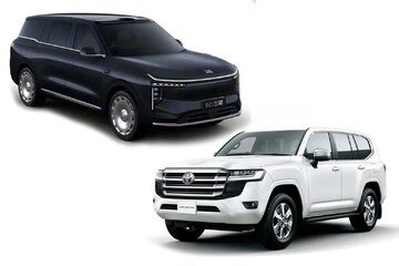 مقایسه تویوتا لندکروزر ۲۰۲۵ با شاسیبلند چینی ایران خودرو