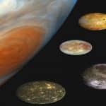 ملاقات کمنظیر ماه و مشتری در آسمان شب