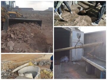 پر و مسلوب المنفعه کردن چاههای غیرمجاز در شهرستان خرمآباد