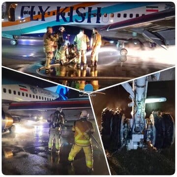 پرواز ناموفق تهران – بغداد/ لاستیک هواپیما ترکید اما به خیر گذشت/ عکس