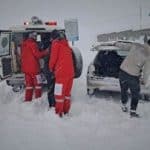 امدادرسانی نیروهای هلالاحمر آذربایجانغربی به ۵۵۹ نفر گرفتارشده در برف و کولاک شدید