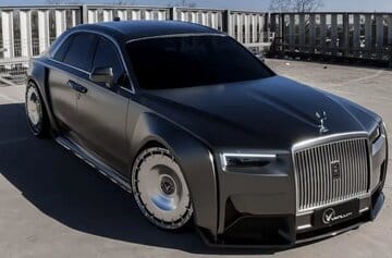 رولزرویس گوست با لباس گنگستری، شاهکار جدید تیونر اماراتی /عکس