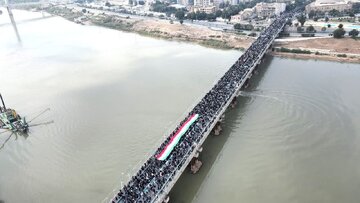 تصاویر | طوفان غیرت در ساحل کارون؛ خروش یکپارچه اهواز علیه قدرتهای پوشالی
