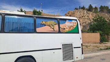 اتوبوس روستای قلعهبالا به «سفیر سیار حیاتوحش توران» تبدیل شد