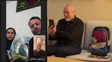 تماس قالیباف با خانواده شهید ۹ساله میناب